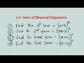 nth term of Binomial Expansion General Formula