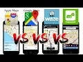 Waze vs Google Maps vs Apple Maps vs Mapquest