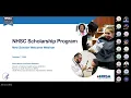 NHSC Scholarship Program Welcome Webinar