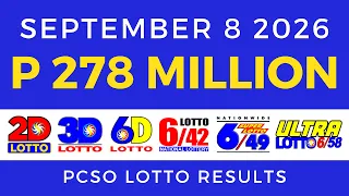 Lotto Result Today 9PM September 8 2026 PCSO