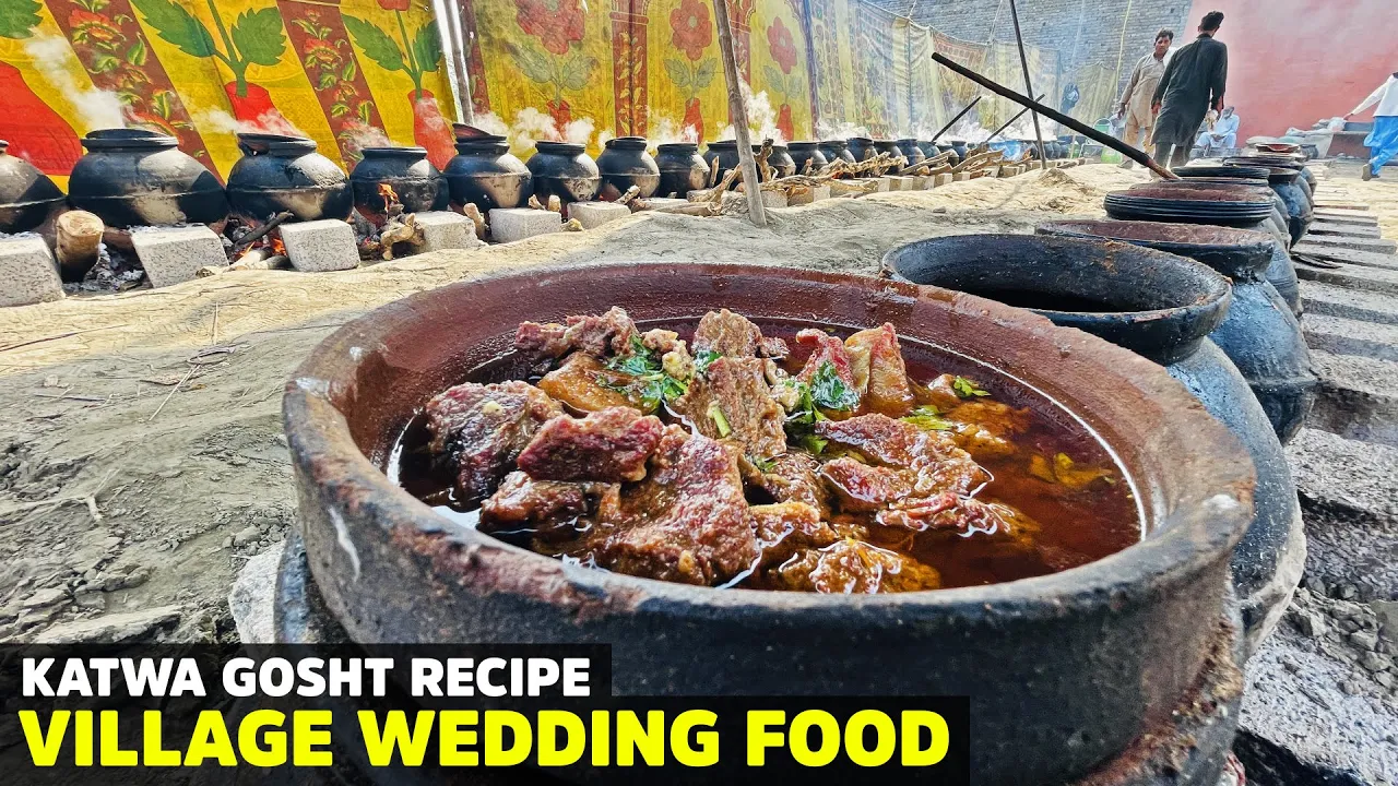 Katwa Gosht Recipe   Shadi ka Khana for 5000 People   Village Wedding Food, Start to End Preparation