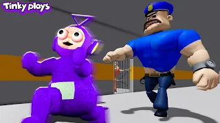 ESCAPE FROM BARRONS PRISON! | Tinky Winky Plays: Roblox Barron's Prison Escape