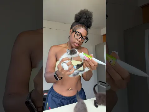 Vickey cathey found and adopted baby kittens 😱 #shorts