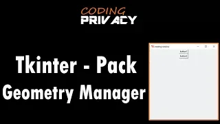 2 Pack Geometry Manager In Tkinter Python