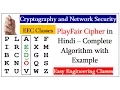 PlayFair Cipher in Hindi - Complete Algorithm with Example