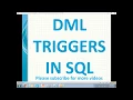 DML Triggers in SQL