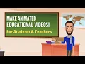 How to create Animated Educational s Easy Animation Tutorial for school projects Assignments