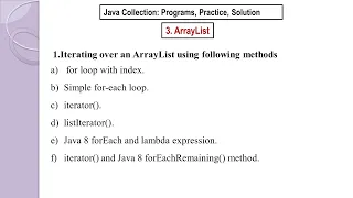 ArrayList Exercises 3 for beginner