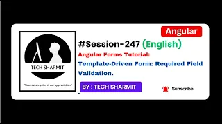 Template Driven Form - Required field Validation Angular tutorial in English Session-247