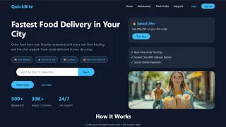 Create a Food Delivery Website Using HTML CSS JavaScript Beginner Full Project Tutorial