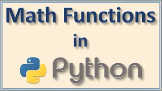 Mathematical Functions in Python
