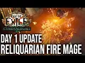 Reliquarian Fire Mage Day 1 Update Flame surge damage Slap Path of exile 1 3 29