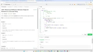 3423 Maximum Difference Between Adjacent Elements in a Circular Array using C RUST