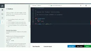 FizzBuzz HackerRank Problem Coding Algorithm