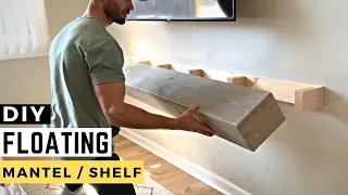 How to Build a Floating Mantel DIY Floating Mantel Shelf Built from Scratch