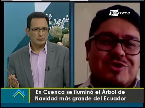 En Cuenca se iluminó el árbol de navidad más grande del Ecuador
