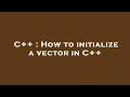 C How to initialize a vector in C