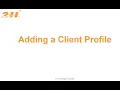 Adding a Client Profile
