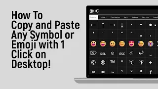 How to Copy and Paste Any Symbol or Emoji with 1 Click on Desktop easy