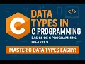 Data Types in C Programming Basic of C Programming Lecture 6