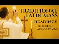 TRADITIONAL LATIN MASS READINGS AUG 07 2026