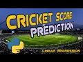 Cricket Score prediction in python Machine Learning Linear regression Python Unq Coder