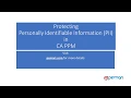 Protecting Personal Identifiable Information PII in CA PPM for GDPR