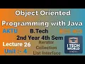 OOPs with Java Unit 4 Lec 26 Iterator Collection and List Interface B Tech AKTU 2 Year 4th Sem