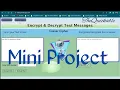 Encryption Decryption of Message Cryptography Project Network Security Project