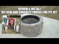 Review Install DIY Ashland Concrete Pavers Fire Pit Kit Ring
