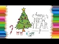 Drawing for Kids HAPPY NEW YEAR Coloring Pages Drawing HAPPY NEW YEAR Learn Colors