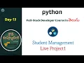 Day13 Python full-stack developer course Live Project1 CCIT