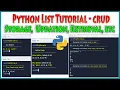 Python List List in Python - CRUD How to use list data structure Python Tutorial