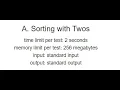 A Sorting with Twos Codeforces Round 907 Div 2 java solution