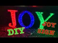 DIY Outdoor Christmas Decor Light Up Joy Sign