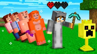 Minecraft Manhunt, But If My Hunters Die, I LOSE A Heart...