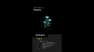 3D Flower Animation using HTML CSS JS