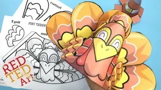 Paper Turkey Cone Printables - 3d Thanksgiving Decoration