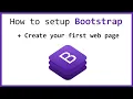 How to setup Bootstrap 5 and create your first web page 2022