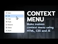 How to create custom context menu