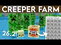NEW UPDATED Minecraft 26 2 Creeper Farm Tutorial Easy