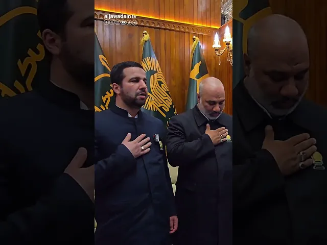 وفد العتبة الرضوية المقدسة يسلم راية العتبة الرضوية إلى الأمانة العامة للعتبة الكاظمية المقدسة