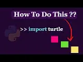 Python Turtle Graphics - Draw Square Shape Fill Color Turtle Speed HideTurtle
