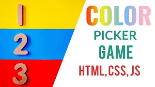 Build Color picker Game project using Javascript in just 30 min Javascript Project CODE PROBLEM