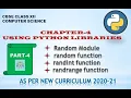 CLASS XII USING PYTHON LIBRARIES PART-4 CLASS XII CHAPTER-4 PART - 4 CLASS XII CHAPTER-4