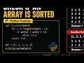 Check if an Array is Sorted O n Python DSA Interview Question