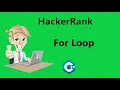 Hackerrank For Loop Solution - C Hackerrank C