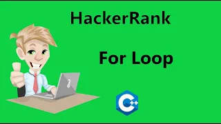 Hackerrank For Loop Solution - C Hackerrank C