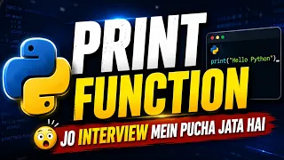 Print Function in Python Explained sep end f-string format Hindi Python Masterclass