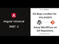 create git repository for wordpress in angular universal 2